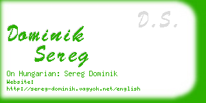 dominik sereg business card